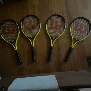 Wilson Bright Yellow Tennis Racket Set